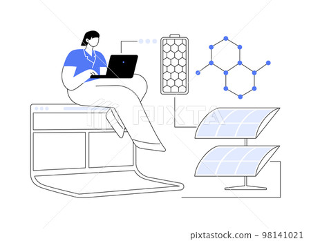 Graphene technologies abstract concept vector illustration. 98141021