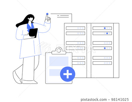 Big data in healthcare abstract concept vector illustration. Big data in healthcare abstract concept vector illustration. 98141025