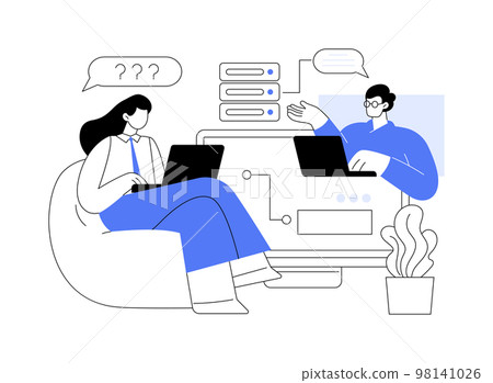 Online big data courses abstract concept vector illustration. 98141026