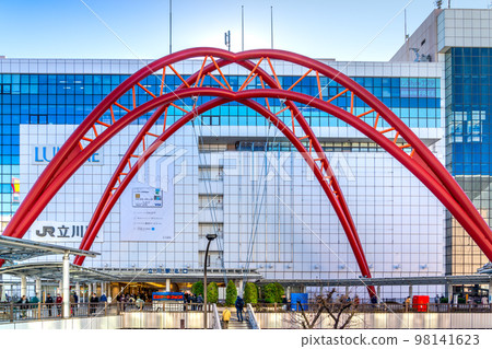 Tachikawa Station North Exit Rotary in front of the station 98141623