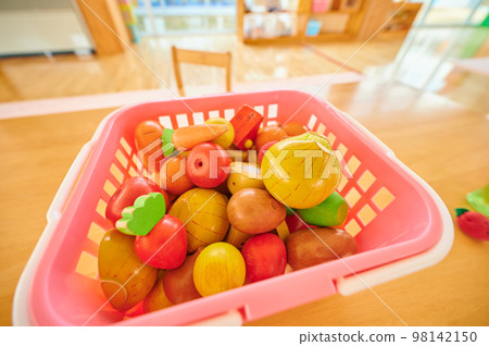 Wooden toys, vegetables, ice cream, playing house Wooden toys, vegetables, ice cream, playing house 98142150