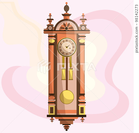 Isolated colored antique wall watch Vector Isolated colored antique wall watch Vector 98142273