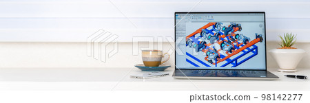 3D CAD 3D 3DCG 樓宇設備設計 熱水監控控制模塊橫幅 98142277