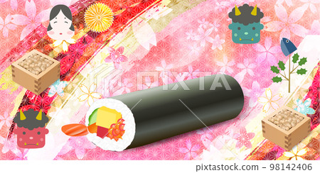 Setsubun Ehomaki Mamemaki 背景 98142406