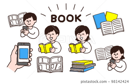 人設看書/電子書(手寫彩色) 人設看書/電子書(手寫彩色) 98142424