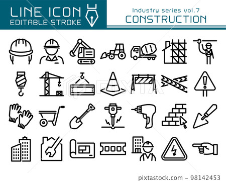 Line icon industry series vol.7 construction 98142453