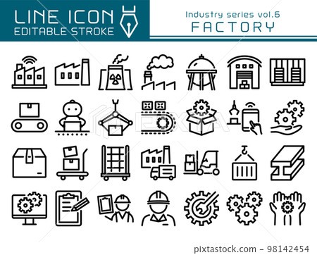 Line icon 工業系列 vol.6 工廠 98142454