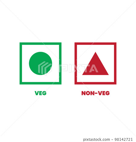 Veg and Non Veg Emoji Icons 98142721