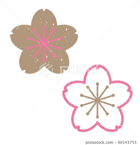 日式印刷郵票 2 種櫻花 98143755