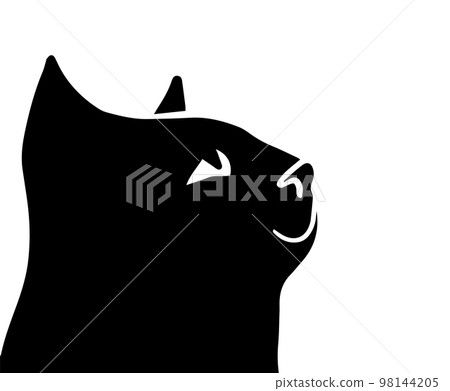Black cat head. Vector illustration Black cat head. Vector illustration 98144205