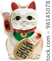 Ultra-realistic vector beckoning cat 98145078