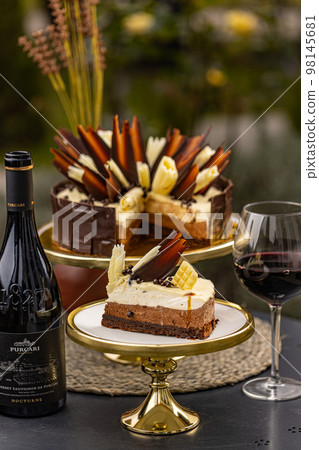 Fancy layered chocolate cake Fancy layered chocolate cake 98145681
