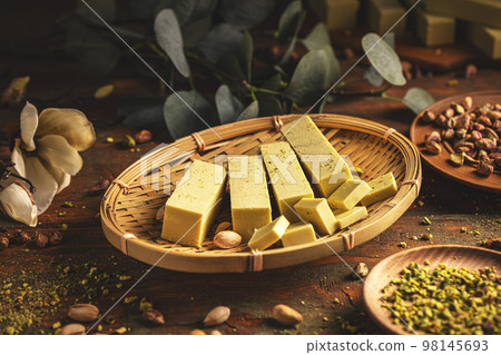 Raw homemade white chocolate Raw homemade white chocolate 98145693