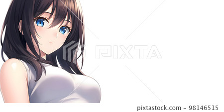 長頭髮的女孩，無袖 98146515