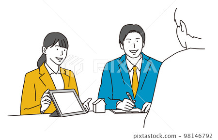 Business person explaining real estate 98146792