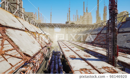 old gas terminal and Gas liquefaction equipment old gas terminal and Gas liquefaction equipment 98146920