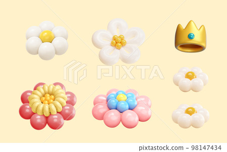 3D flower balloon art set 3D flower balloon art set 98147434