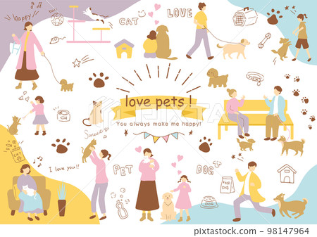 People who enjoy living with pets 98147964