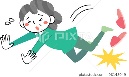 Senior woman to fall 98148049