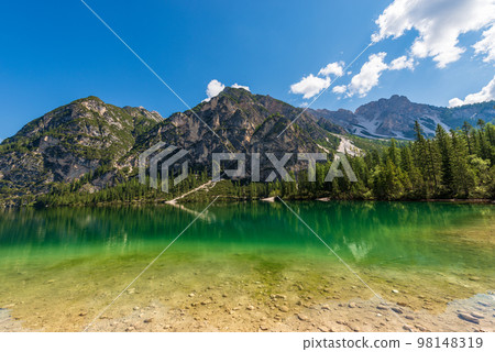 Braies Lake or Pragser Wildsee - Dolomites Trentino-Alto Adige Italy 98148319