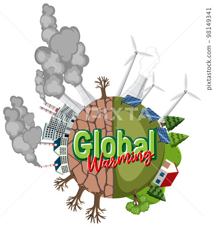 Global warming vector concept Global warming vector concept 98149341