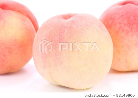 Peach peach 3 fruit bright background 98149900