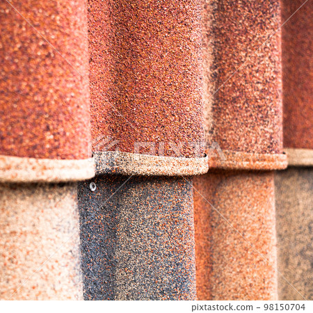 Old rusty wavy metal roofing slate Old rusty wavy metal roofing slate 98150704