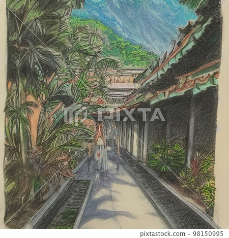 tropical style illustration 98150995