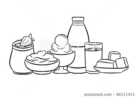 Healthy dairy product line set 98151413