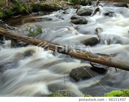 river white water, rapids fast current 98151497