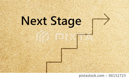 Natural cork background with NextStage letters and stairs illustration_wide Natural cork background with NextStage letters and stairs illustration_wide 98152725