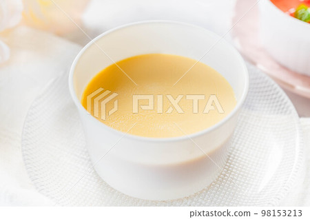 Rich pudding for dessert 98153213