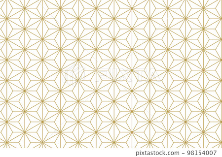 Hemp leaf seamless transparent pattern. Illustration of Japanese pattern. 98154007