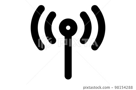 Icon 01 with the image of a radio tower Icon 01 with the image of a radio tower 98154288