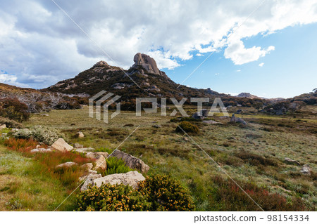 Mt Buffalo Cathedral Rock View in Australia Mt Buffalo Cathedral Rock View in Australia 98154334