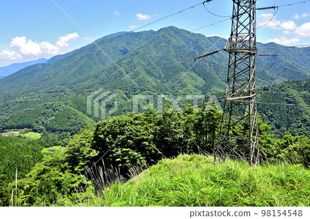 土子地塊的那幡山 那幡山/和出村路線 從佐久間東本線的鐵塔看西丹澤 98154548