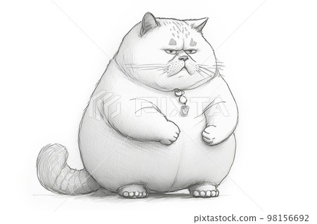 a fat cat unhappy with his life a fat cat unhappy with his life 98156692