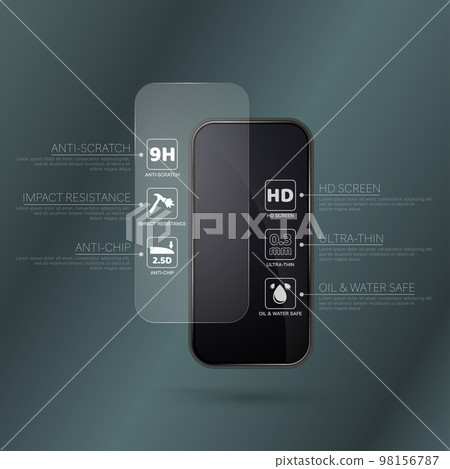 Icons mobile phone screen glass 98156787