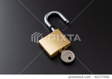 Padlock black background 98157006