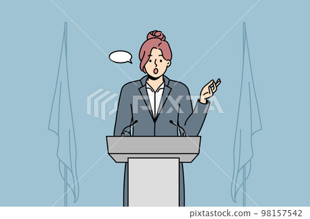 Businesswoman speak at conference Businesswoman speak at conference 98157542