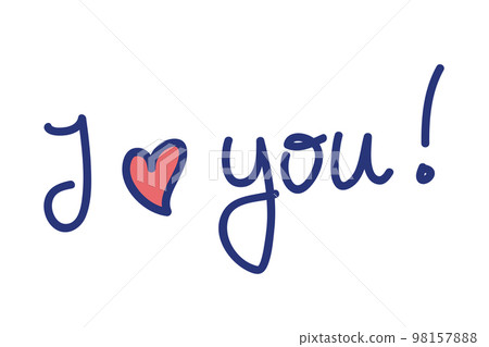 I love you red lettering text with red heart I love you red lettering text with red heart 98157888