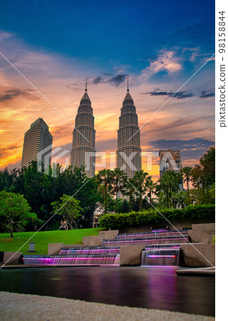 Cityscape of Kuala lumpur city skyline at sunrise in Malaysia. Cityscape of Kuala lumpur city skyline at sunrise in Malaysia. 98158844