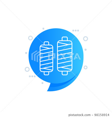yarn, thread line icon, vector yarn, thread line icon, vector 98158914