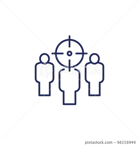 hiring people line icon on white hiring people line icon on white 98158949