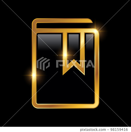 Golden Luxury Book Vector Icon 98159416
