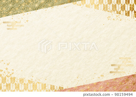New Year Setsubun Hinamatsuri Japanese pattern Japanese paper background 98159494