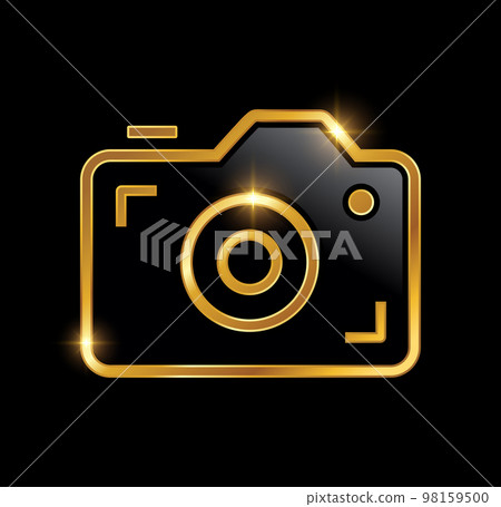 Gold Luxury Camera Vector Icon 98159500