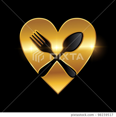 Golden Luxury Food Vector Icon Golden Luxury Food Vector Icon 98159517