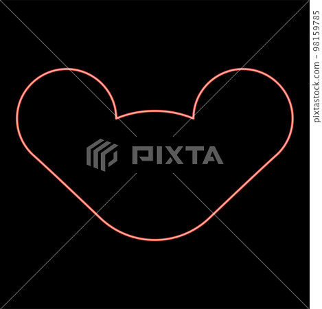 Neon wing nuts butterfly hand tightening Female screw Hardware red color vector illustration image flat style Neon wing nuts butterfly hand tightening Female screw Hardware red color vector illustration image flat style 98159785