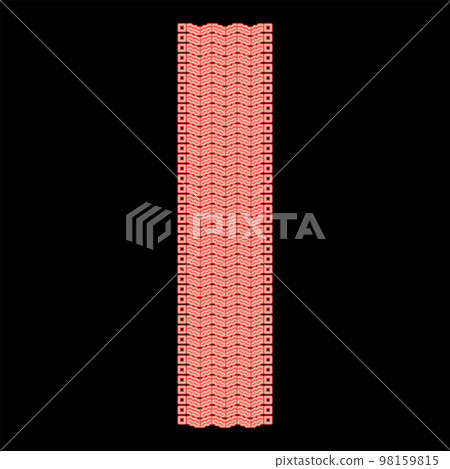Neon tire track Print of wheel automobile tyres Imprint car red color vector illustration image flat style 98159815
